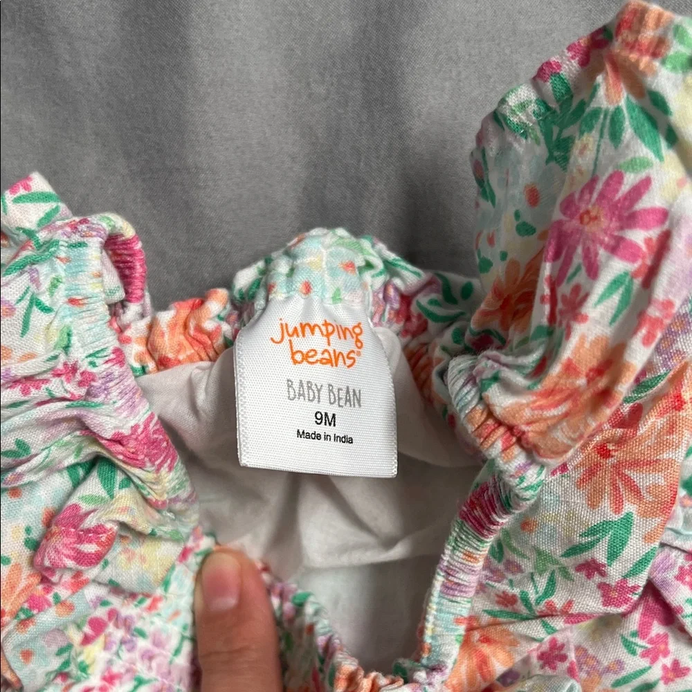 jumping beans Floral Ruffle Tank & Bloomers - Pink, Green, Orange